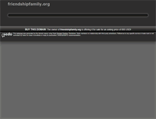 Tablet Screenshot of friendshipfamily.org